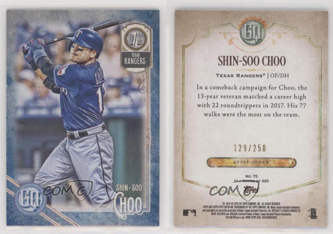 2018 Topps Gypsy Queen Indigo /250 haute qualité Shin-Soo Choo #75
