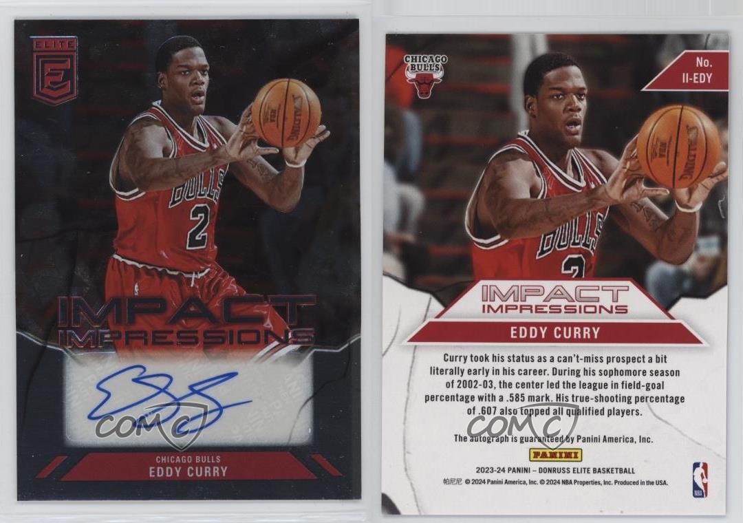 2023-24 Donruss Elite Impact Impressions Eddy Curry #II-EDY Auto - Foto 3 di 4