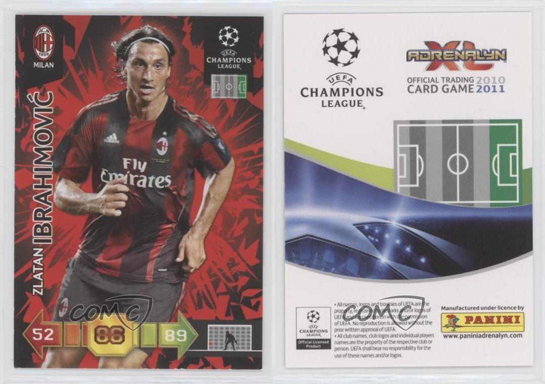 2010-11 Panini Adrenalyn XL UEFA Champions League Zlatan Ibrahimovic | eBay