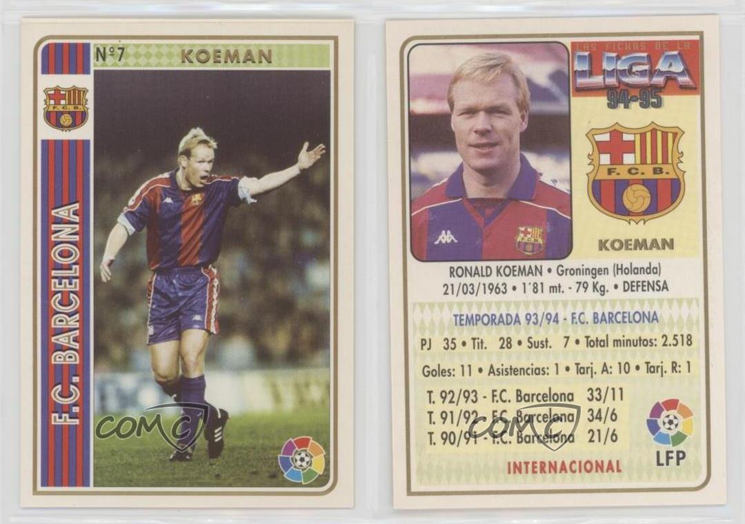 1994-95 Mundicromo Las Fichas de la Liga Ronald Koeman #7