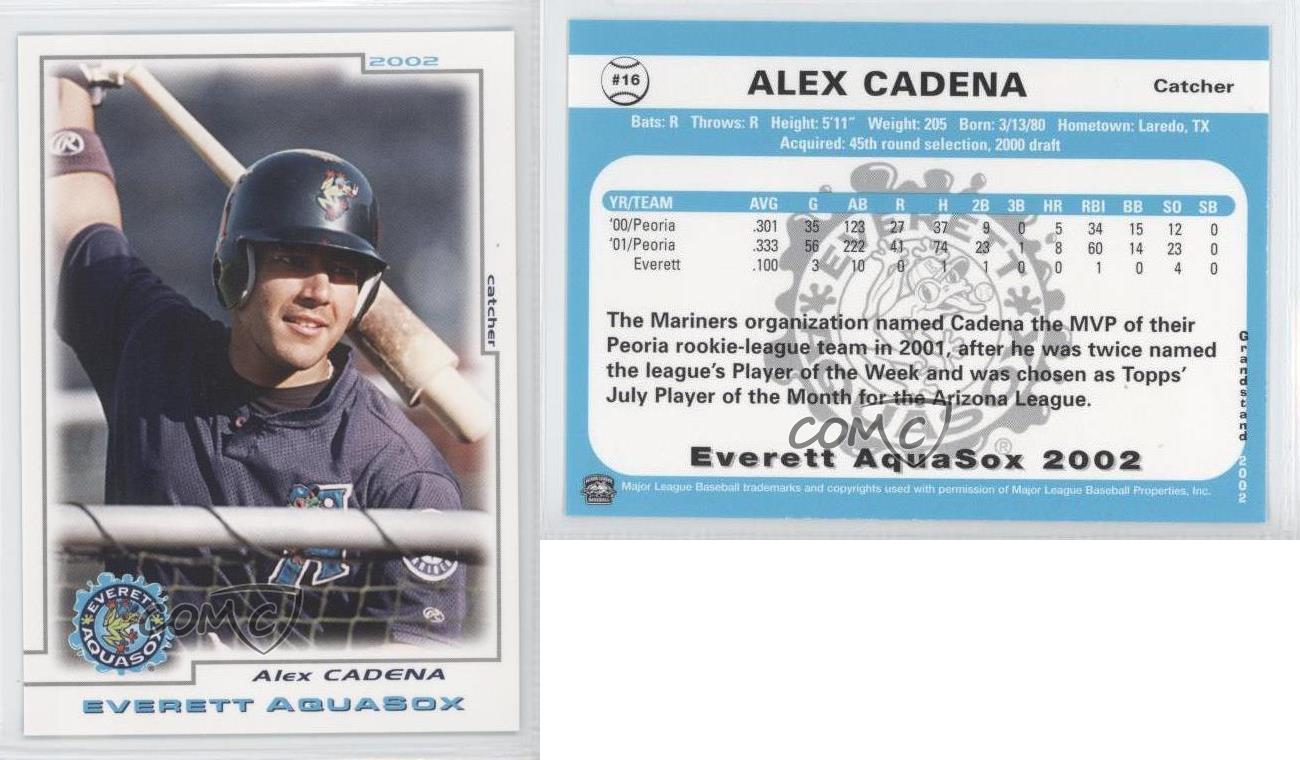2002 Grandstand Everett AquaSox Alex Cadena | eBay
