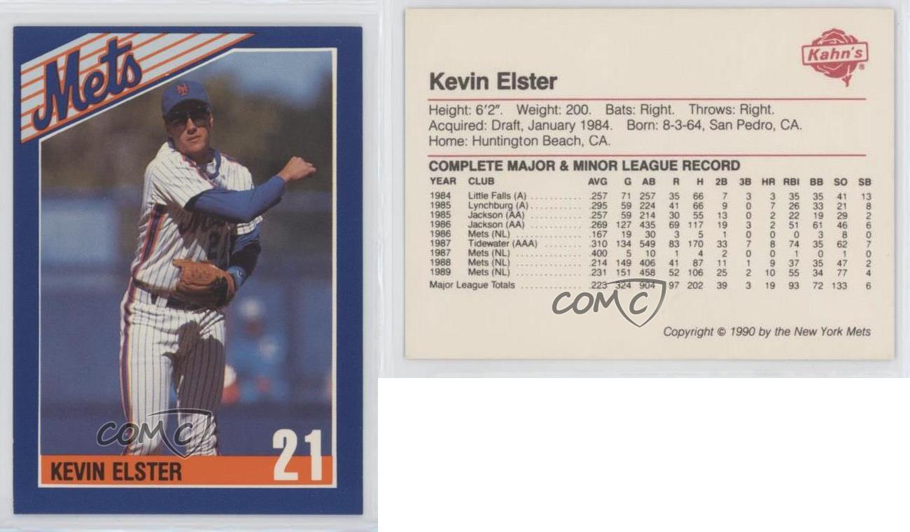 1990 Kahn's New York Mets Kevin Elster #21