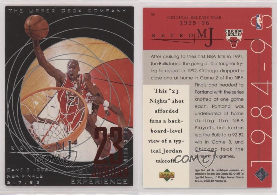 1998 Upper Deck MJ Career Collection #50 Michael Jordan HOF Card