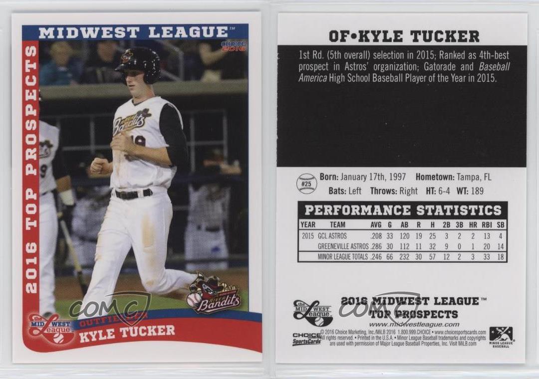 2016 Choice Midwest League Top Prospects Kyle Tucker #25 - Picture 4 of 4