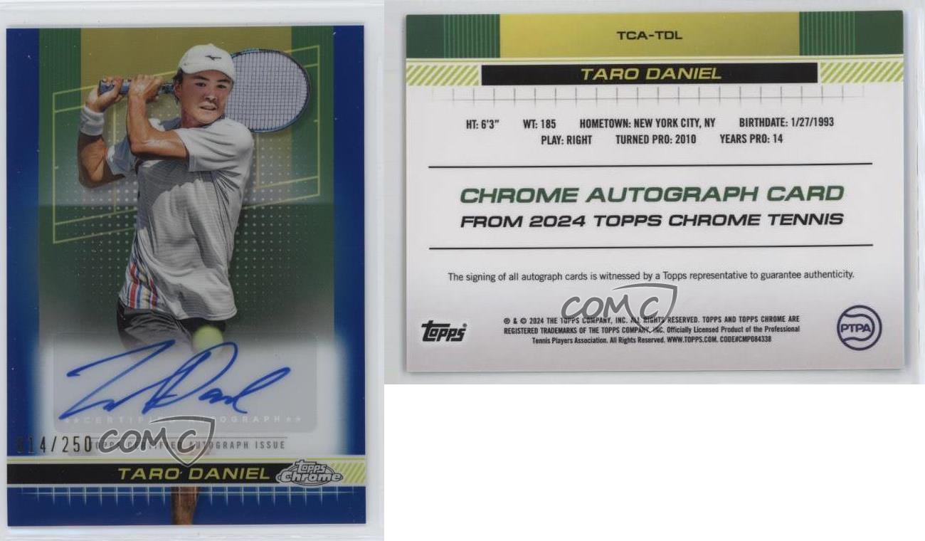 2024 Topps Chrome I Blue Refractor /250 Taro Daniel #TCA-TDL Rookie Auto RC