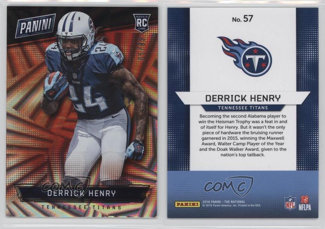 2016 Panini Convention Nazionale Hyperplaid /99 Derrick Henry #57 Rookie RC - Foto 4 di 4