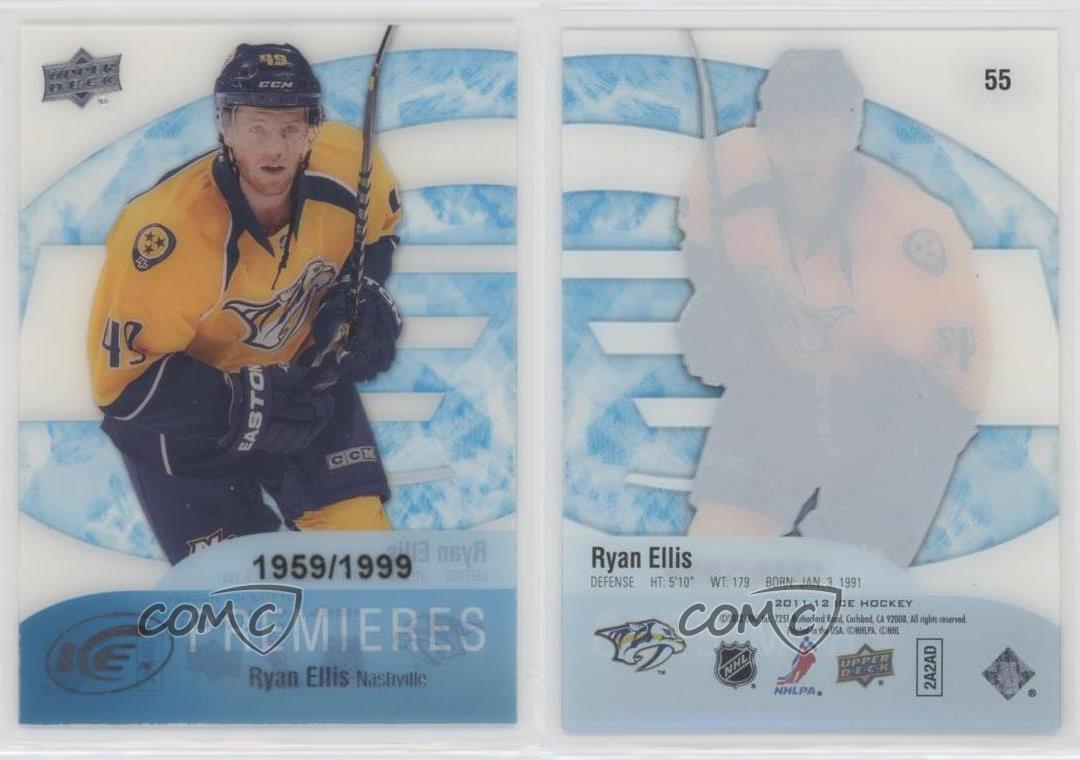 2011-12 Upper Deck Ice Premieres /1999 Ryan Ellis #55 Rookie RC