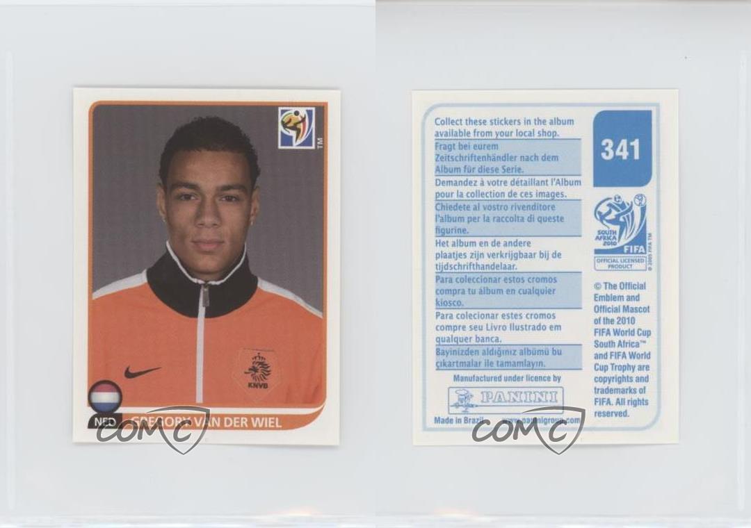 Gregory Van Der Wiel #341 South Africa 2010 Fifa World Cup Panini