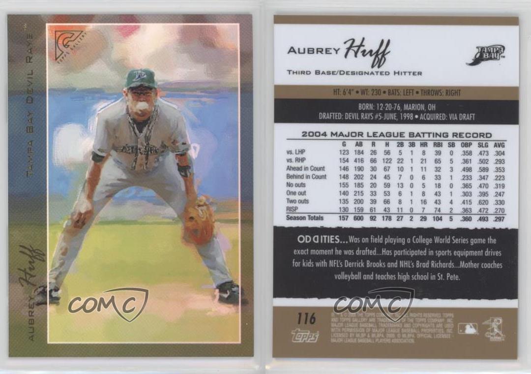 2005 Topps Gallery Artist's Proof Aubrey Huff #116 - Picture 3 of 3