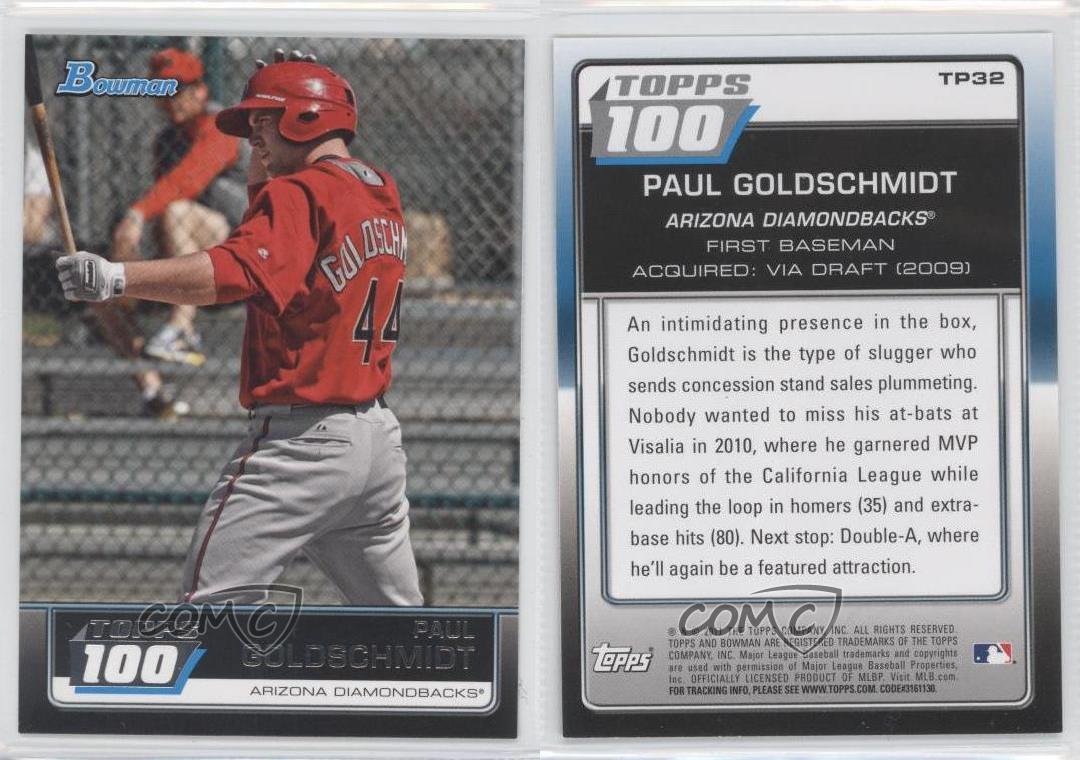 2011 bowman chrome prospects #bdp99 PAUL GOLDSCHMIDT diamondbacks rookie PSA 9
