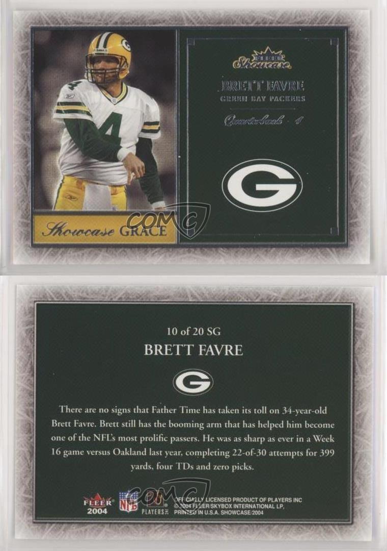 2004 Fleer Showcase Grace Brett Favre #10SG HOF - Picture 4 of 4