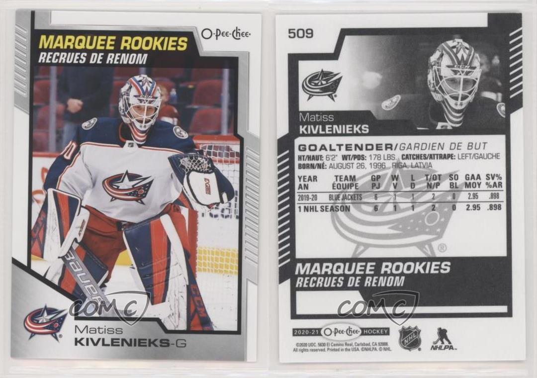 2020 21 O Pee Chee Marquee Rookies Matiss Kivlenieks 509 Rookie Ebay 2020 21 O Pee Chee Marquee Rookies Matiss Kivlenieks 509 Rookie Ebay