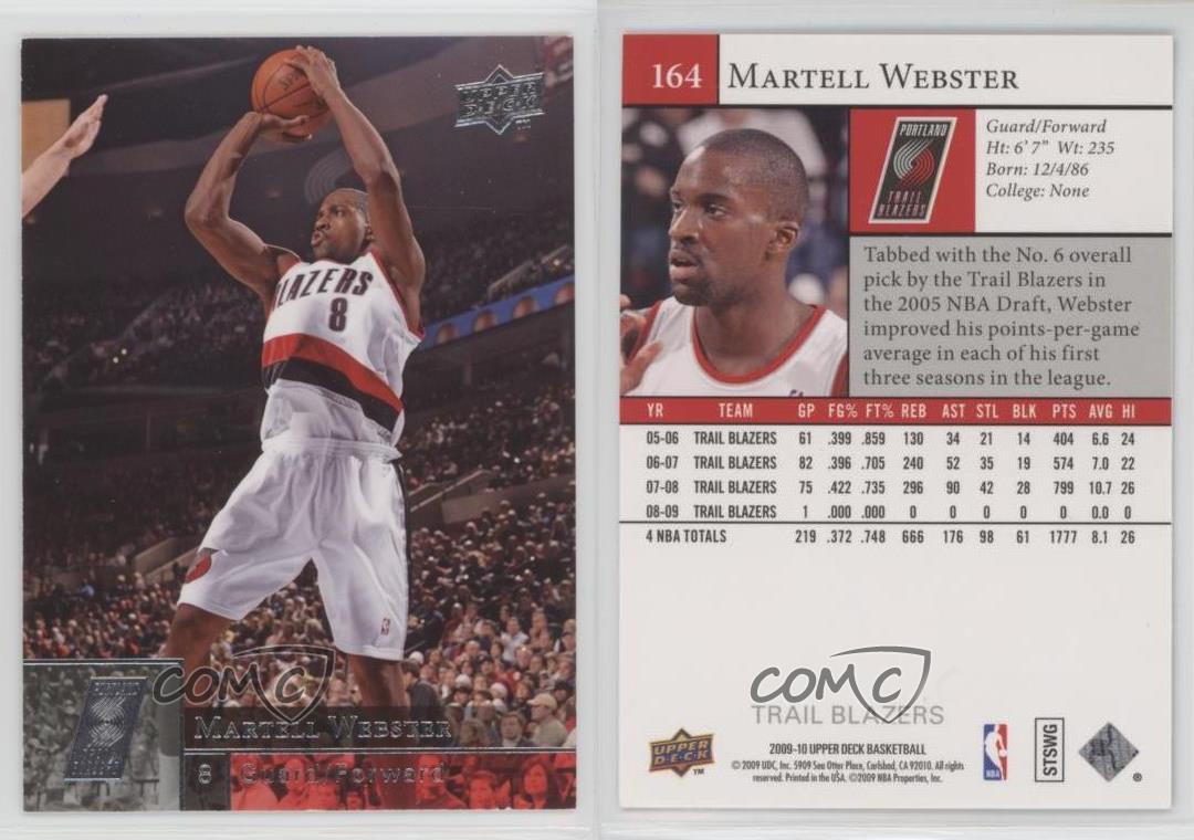 2009-10 Upper Deck acheter Martell Webster #164