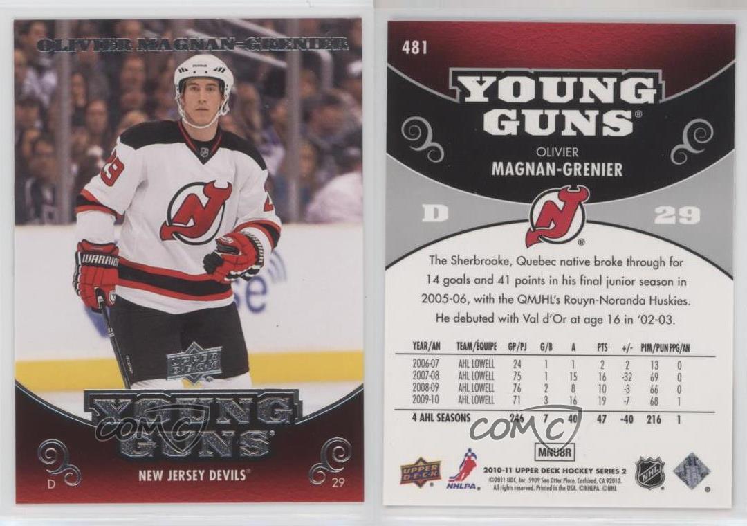 2010-11 Upper Deck Young Guns Olivier Magnan #481 Rookie RC