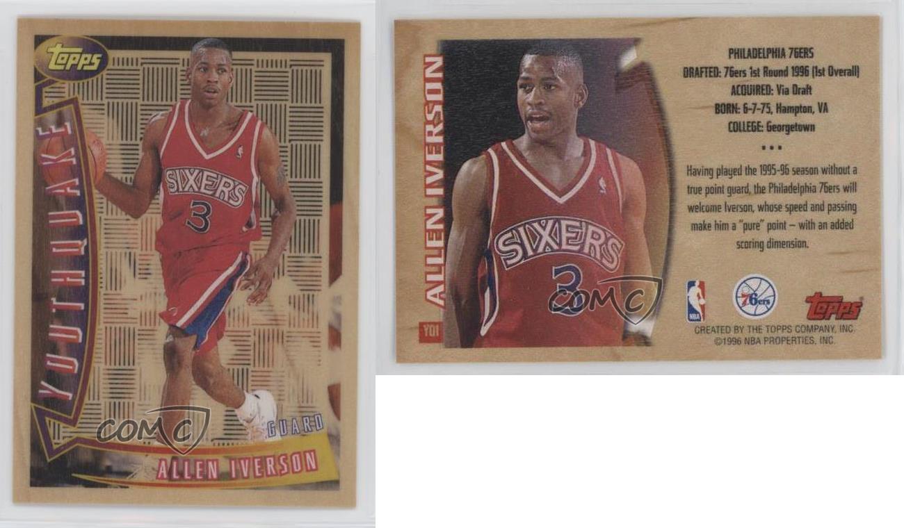 1996-97 Topps Youthquake Allen Iverson #YQ1 Rookie RC HOF | eBay