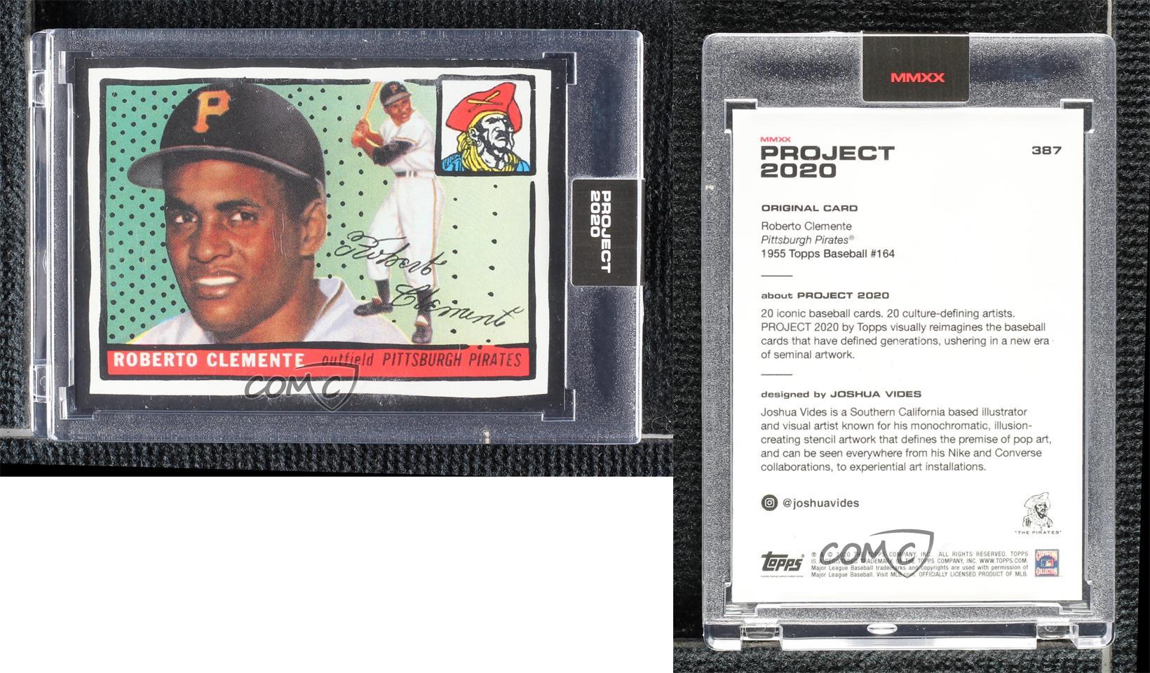 2020 Topps Project 2020 1955 Topps /2606 Roberto Clemente Joshua Vides #387 HOF - Picture 5 of 5