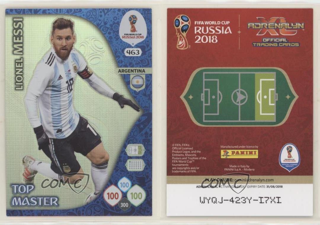 Adrenalyn Russia 2018 panini TOP MASTER MESSI LIMITED EDITION 463