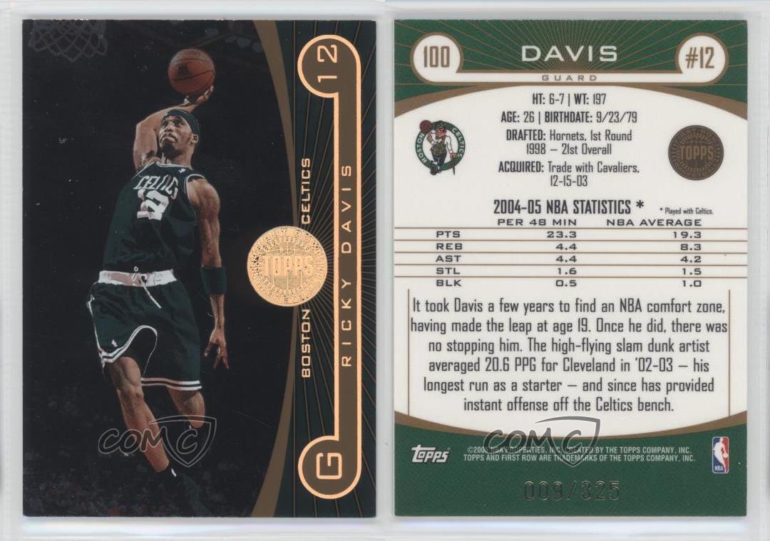 2005-06 Topps First Row Gold Rainbow /325 Ricky Davis #100