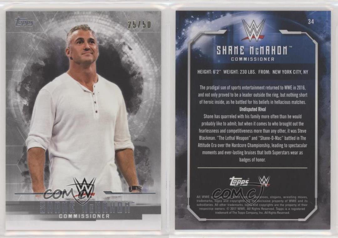 2017 Topps WWE Undisputed #34 Shane McMahon Wrestling Card
