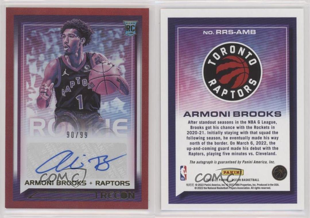 2021-22 Panini Recon Rookie Signatures Red /99 Armoni Brooks #RRS-AMB Auto