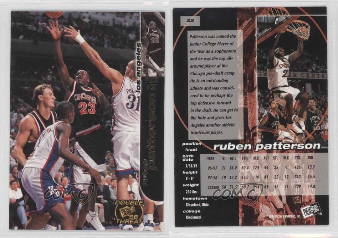 1998 Press Pass Double Threat Rookie Script Autographs #24 Ruben Patterson 