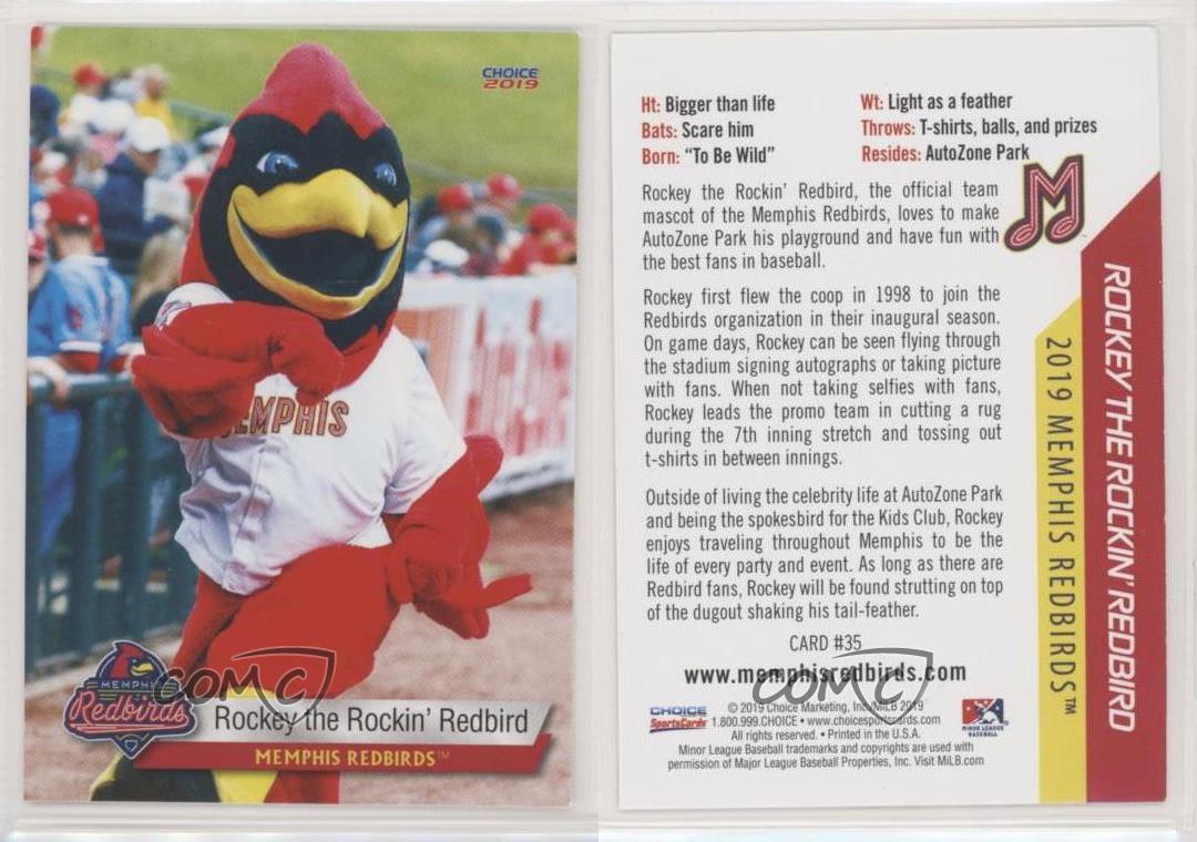 2019 Memphis Redbirds Rockey The Rockin Redbird Mascot – Go Sports Cards