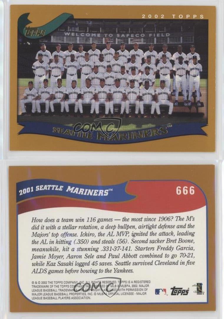 2002 Topps Gold /2002 Seattle Mariners Team #666 
