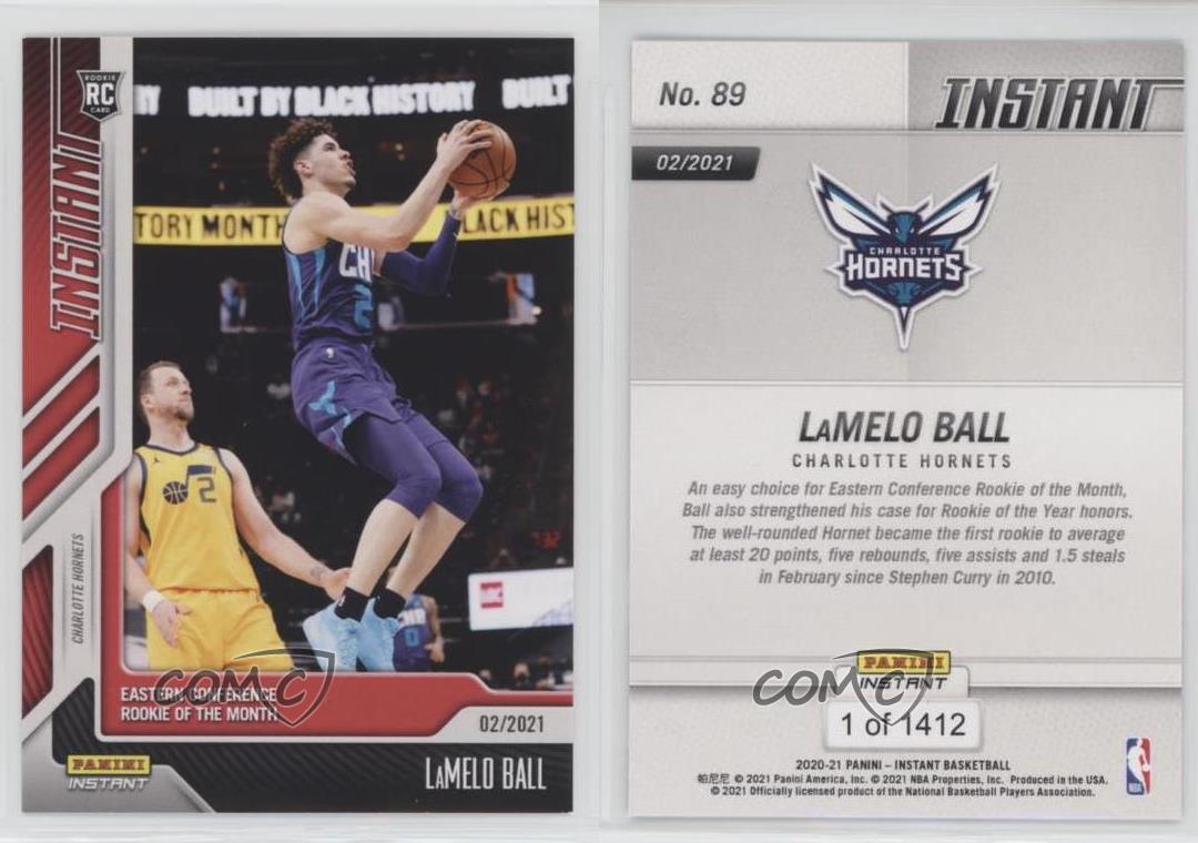 Panini Instant Basketball Card 089 Charlotte Hornets RC LaMelo Ball 