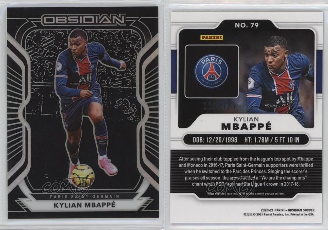 2020-21 Panini Obsidian /195 Kylian Mbappe #79