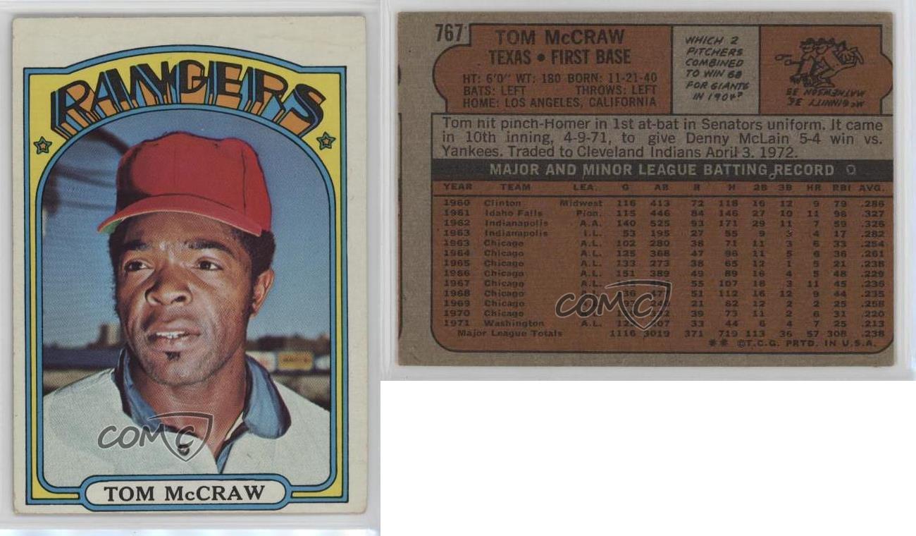 1972 Topps High # Tommy McCraw #767