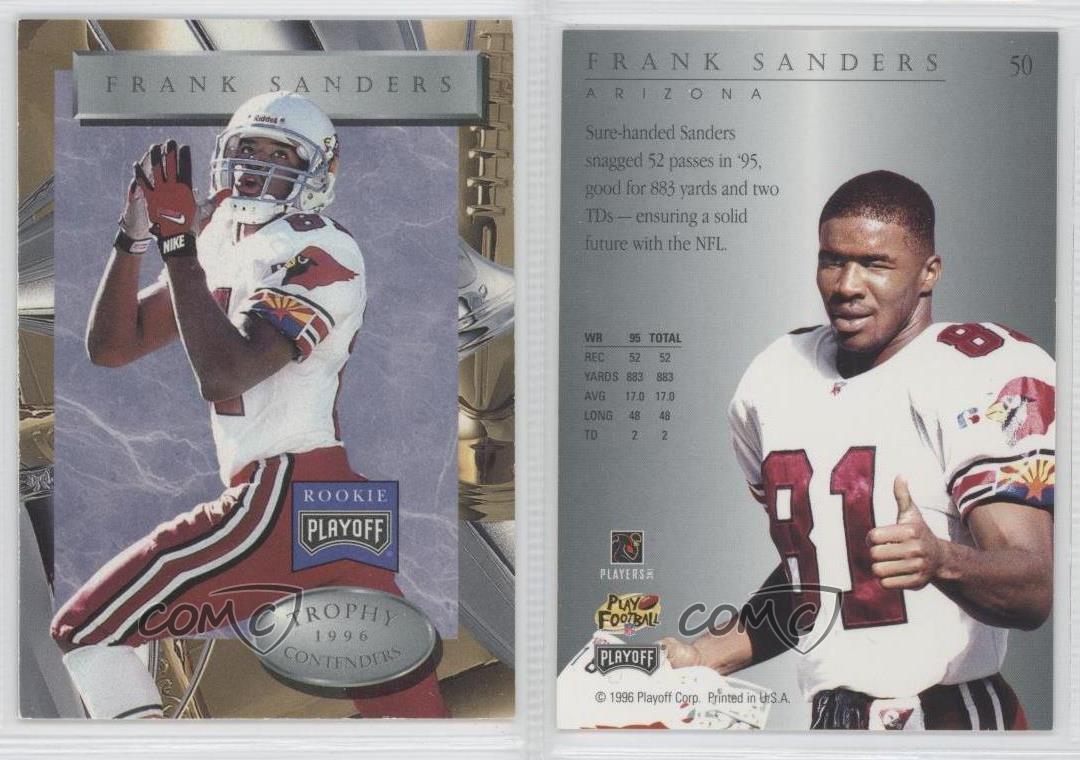 1996 Playoff Trophy Contenders 50 Frank Sanders Arizona Cardinals