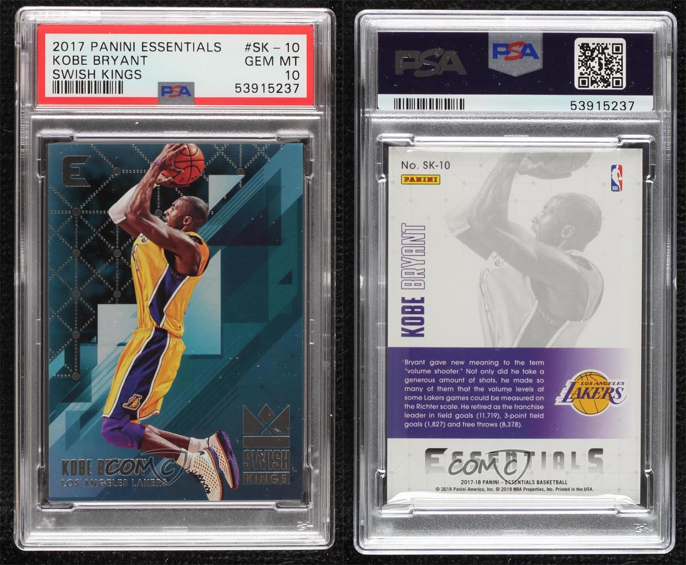 2017-18 Panini Essentials Swish Kings Kobe Bryant #SK-10 PSA 10 GEM MT HOF - Picture 3 of 3
