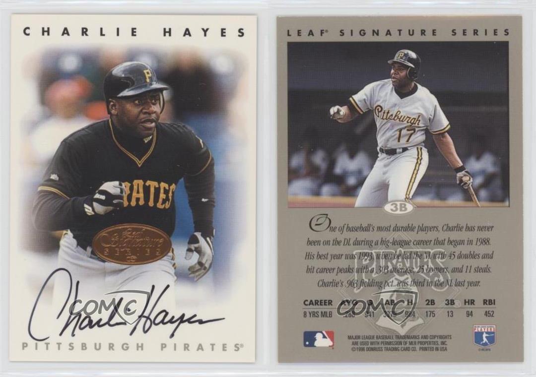 1996 Leaf Signature Series Auto Bronze Charlie Hayes Auto