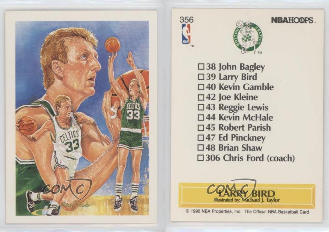 Larry Bird Team Checklist #356 Prices, 1990 Hoops