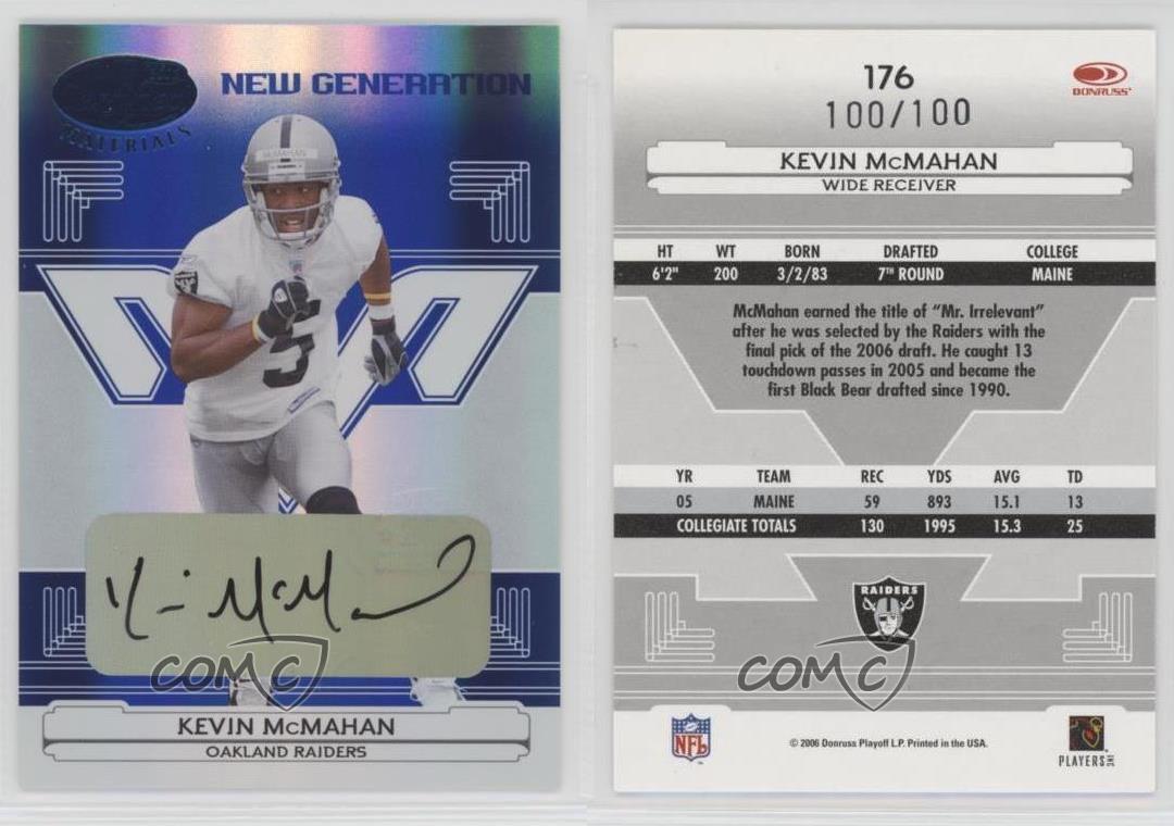 2006 Leaf Certified Materials New Generation /100 Kevin McMahan Rookie Auto RC