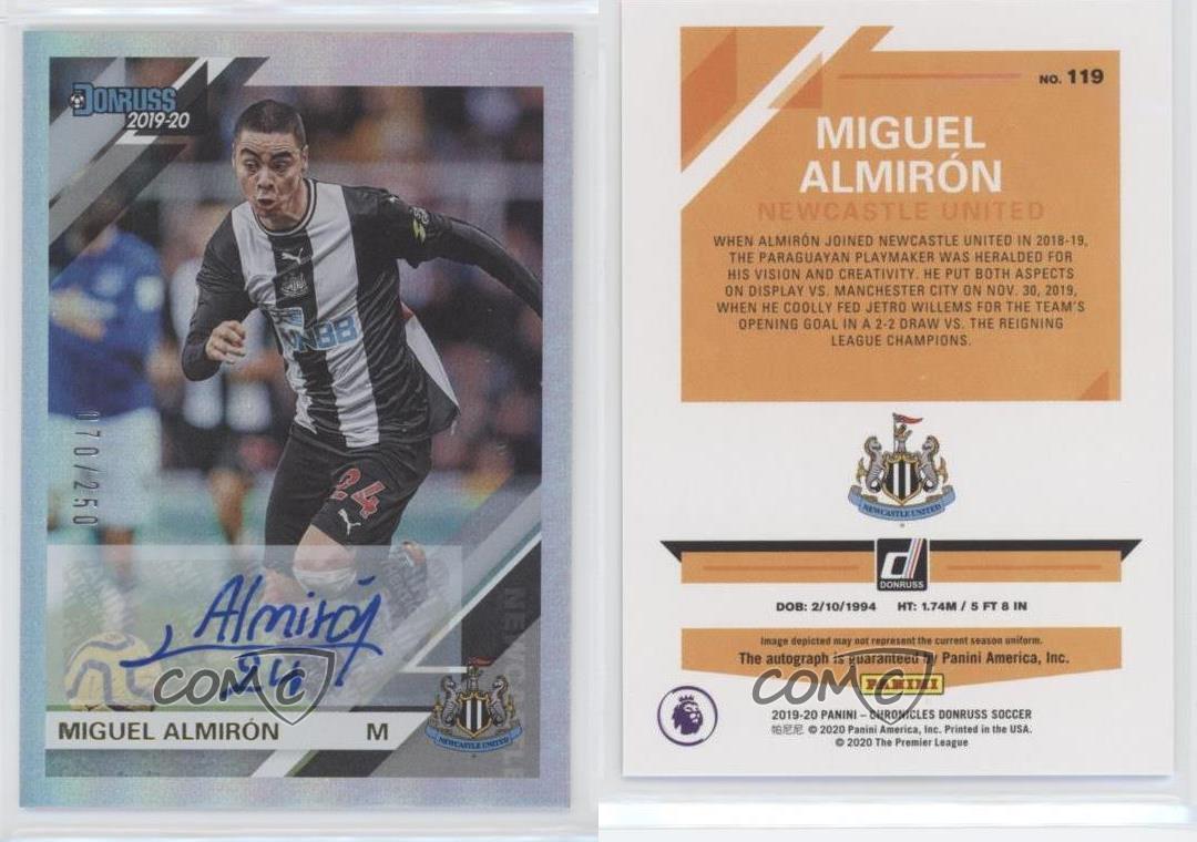 thumbnail 3  - 2019 Chronicles Donruss Premier League Signatures /250 Miguel Almiron #119 Auto