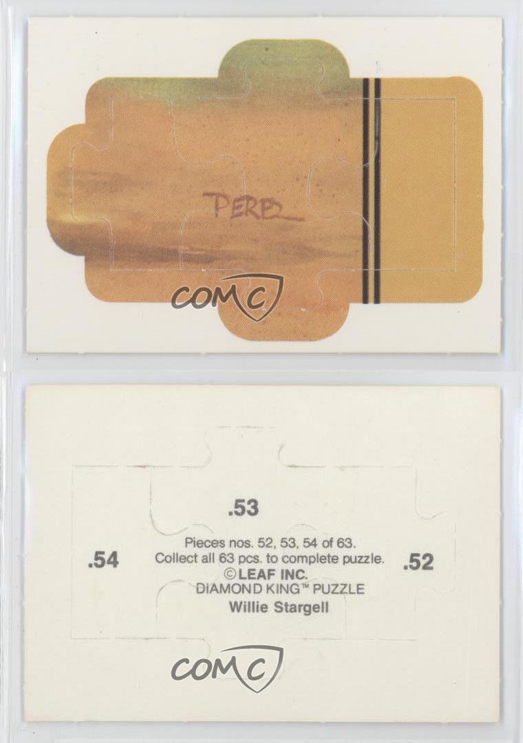 1991 Donruss Diamond King Puzzle Pieces 5254 Willie Stargell Baseball