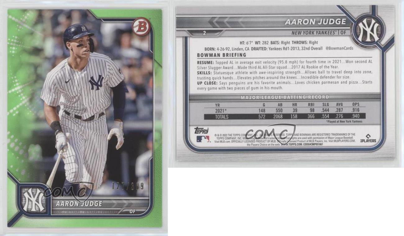大谷翔平2021 Bowman Neon Green Border /399