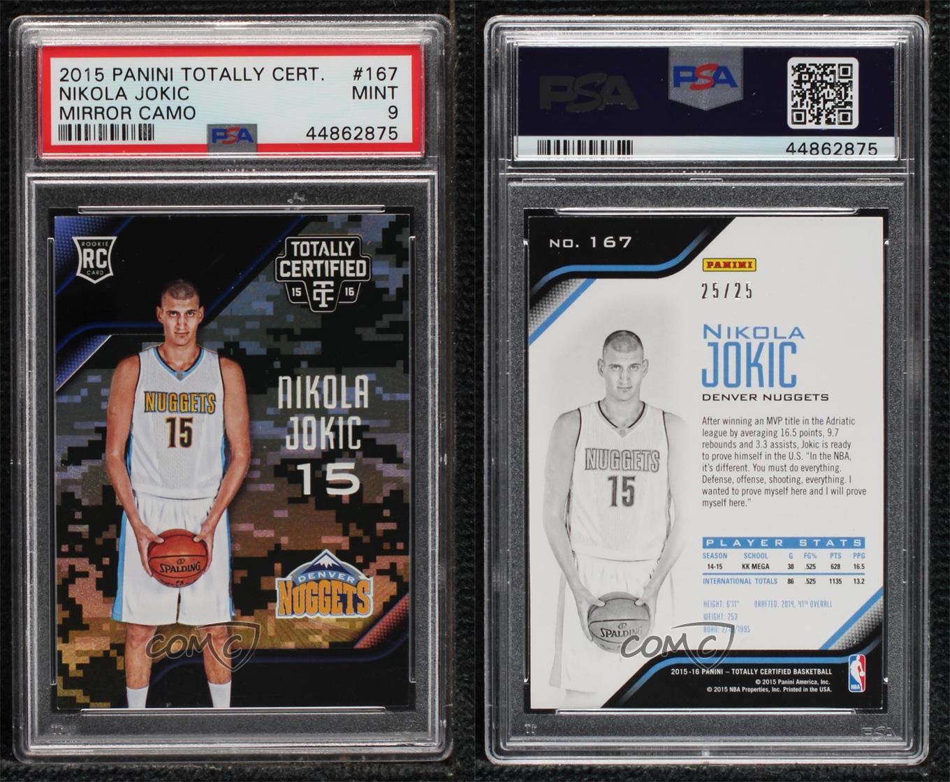 NIKOLA JOKIC TOTALLY CERTIFIED RC PSA9 | kensysgas.com