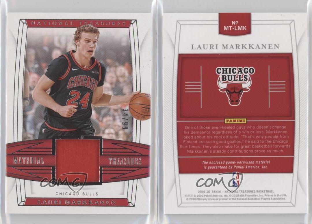 2019-20 Panini National Treasures Material /99 Lauri Markkanen #MT-LMK - Picture 3 of 3