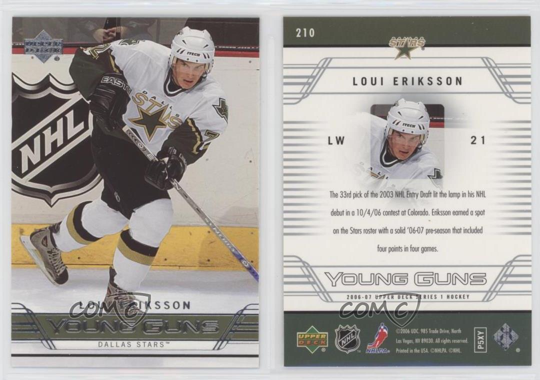 2006-07 Upper Deck Young Guns Loui Eriksson #210 Rookie RC