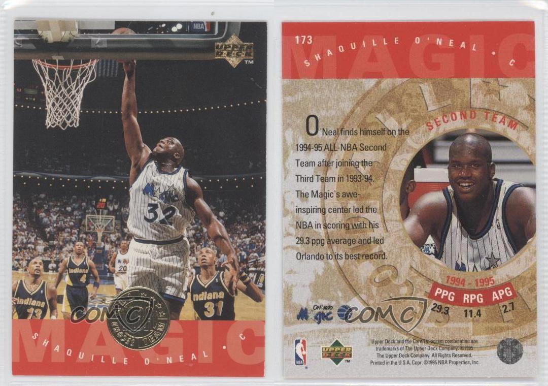 199596 Upper Deck 173 Shaquille O'Neal Orlando Magic