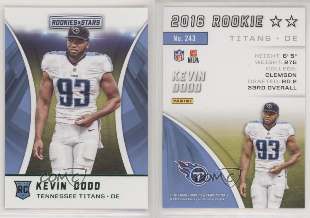 2016 Panini Rookies & Stars Rookies Two Star Green Kevin Dodd #243 RC - Foto 3 di 3