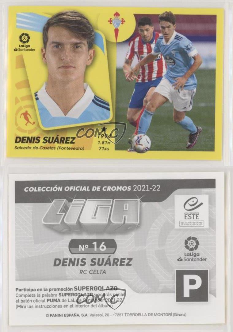 2021-22 Panini La Liga Santander Este Stickers RC Celta de Vigo Denis  Suarez #16 | eBay