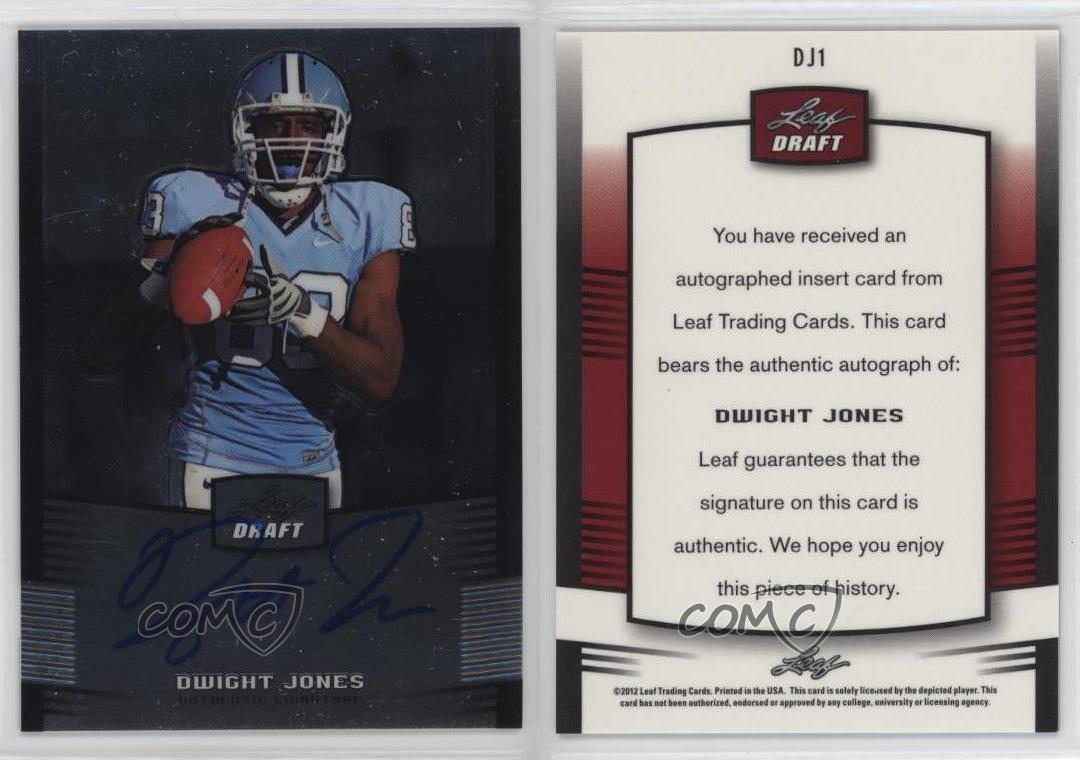 2012 Leaf Metal Draft Dwight Jones #DJ1 Rookie Auto RC - Picture 4 of 5