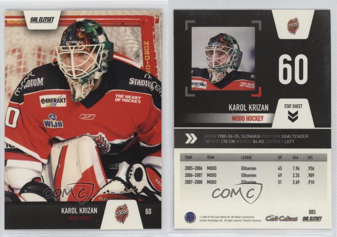 2008-09 Card Cabinet SHL Elitset Karol Krizan #085