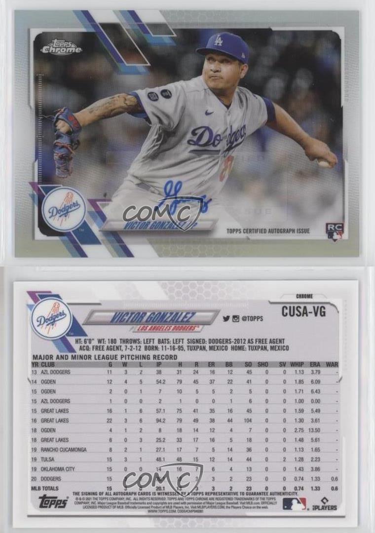 2021 Topps Chrome Update Target Victor Gonzalez #CUSA-VG Rookie Auto RC