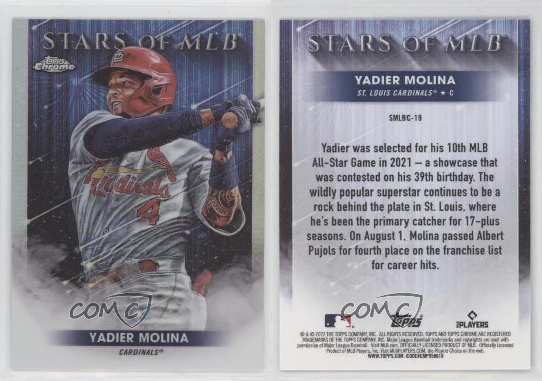 2022 Topps Serie 1 Estrellas de MLB Cromo Yadier Molina #SMLBC-19 - Imagen 3 de 6
