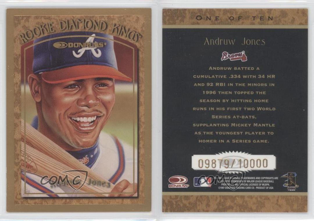 1997 Donruss Rookie Diamond Kings 1 Andruw Jones Atlanta Braves