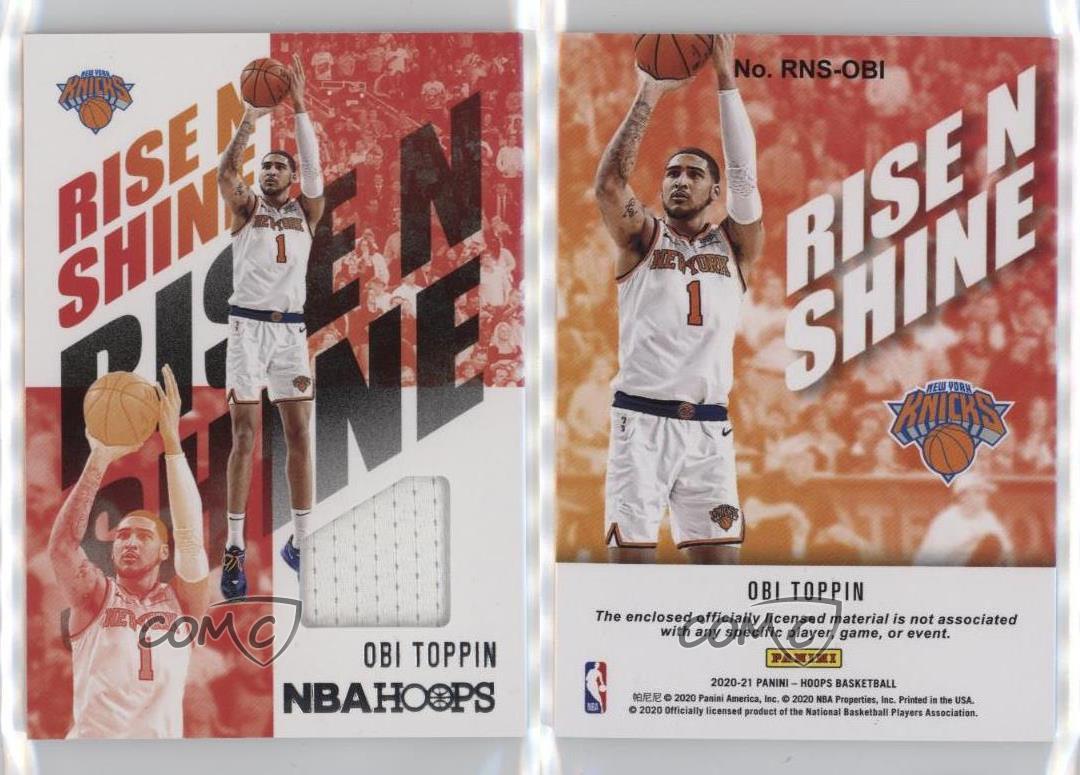 Memorabilia Panini NBA Hoops Rise N Shine 2020-21 Obi Toppin #RNS-OBI Rookie RC - Imagen 3 de 4